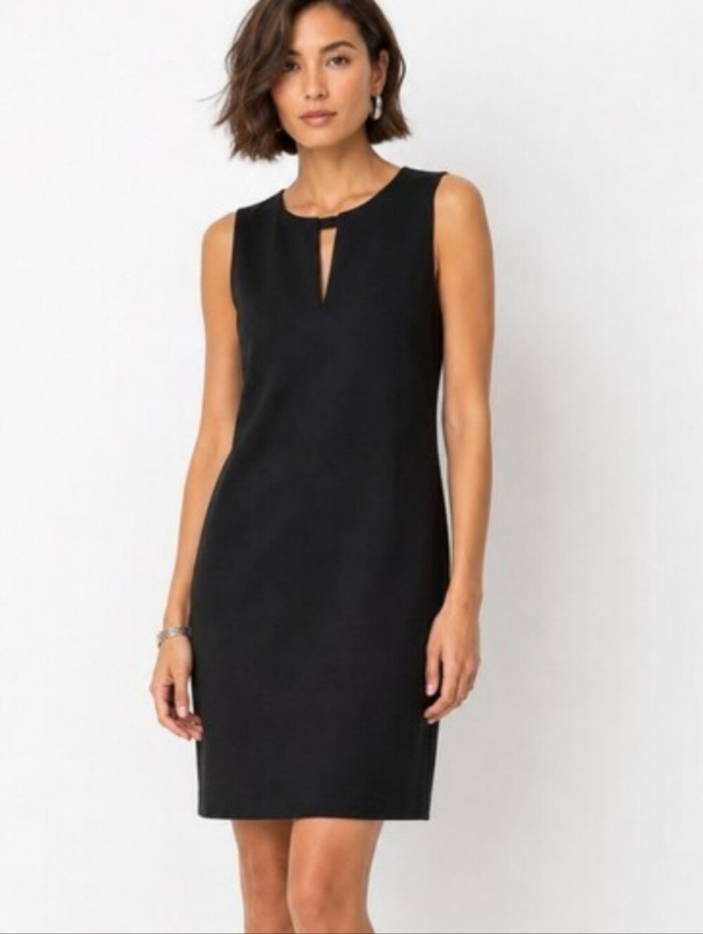 WHBM Black Dress Sleeveless Sheath Cutout